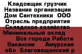 Кладовщик-грузчик › Название организации ­ Дом Сантехники, ООО › Отрасль предприятия ­ Складское хозяйство › Минимальный оклад ­ 14 000 - Все города Работа » Вакансии   . Амурская обл.,Благовещенский р-н